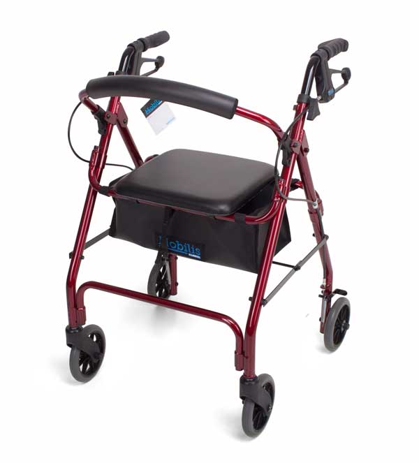 Mobilis® walking frame - Blue / Red / Silver - Free Shipping