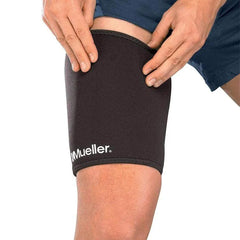 MUE444 NEOPRENE THIGH SLEEVE CONTOUR DESIGN blend retains body heat,contour design,Extra-long sleeve,Fitted,fully trimmed edges,help improve circulation,issues,Soft neoprene,uniform compression