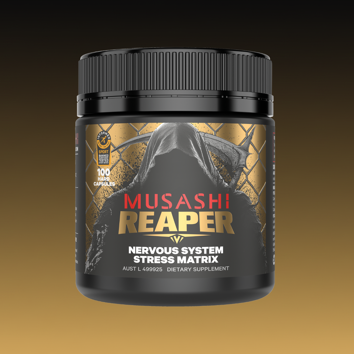 Musashi Reaper Nervous System Stress Matrix 100 Capsules – Capsule Supplement