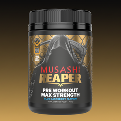 Musashi Reaper Pre Workout Max Strength Blue Raspberry 400g – Max Strength Pre-Workout Powder