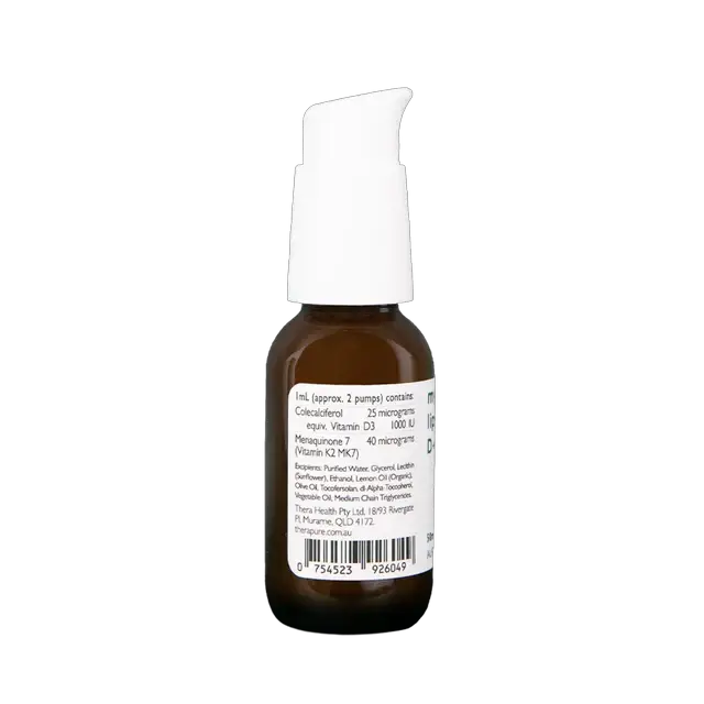 Therapure My Liposomal D And K 50 mL Liposomal Vitamin D3 And K Dietary Supplement For Immune And Bone Health