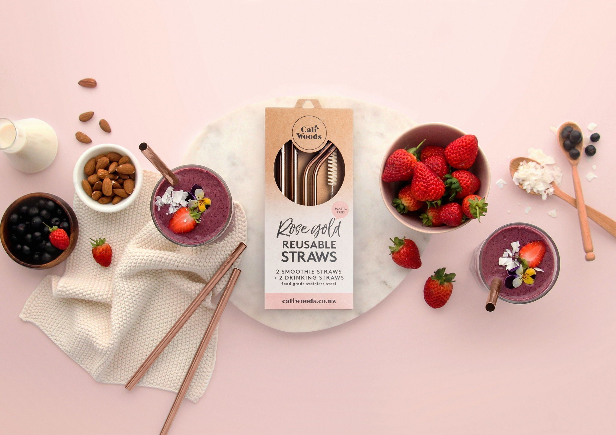 CaliWoods Stainless Steel Straws Mixed Pack x4 image 4
