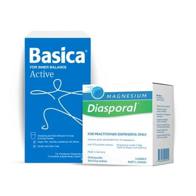 Essential Minerals Combo Large (Mg Diasporal 50s + Basica Active 300g) product image