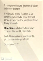 Neurotabs Iodine Deficiency Tablets - 90 Tablets for Optimal Health dietary supplements,iodine deficiency,Iodine tablets,natural iodine,Neurotabs,optimal health supplements,optimized,thyroid health,wellness