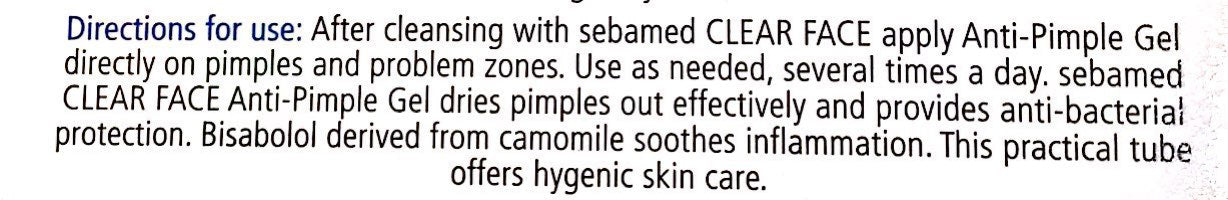 Sebamed Anti Pimple Gel pH5.5 - 10mL for Effective Acne Treatment Acne Control Gel,Acne Treatment Gel,optimized,pH5.5 Acne Solution,Sebamed Anti Pimple Gel