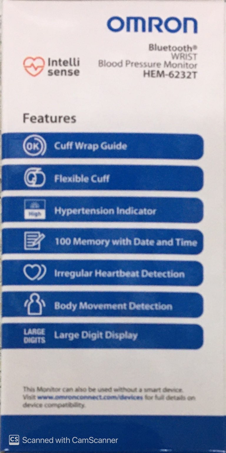 Omron Blood Pressure Blue tooth wrist Monitor HEM-6232T 6232,black friday deals,Black Friday sale,blood pressure,blood pressure monitor,blood presure,bluetooth,bp,bp monitor,BP Monitors,Christmas,Christmas gift,Festive Season Sale,hem 7156,hem-6232t,hem62