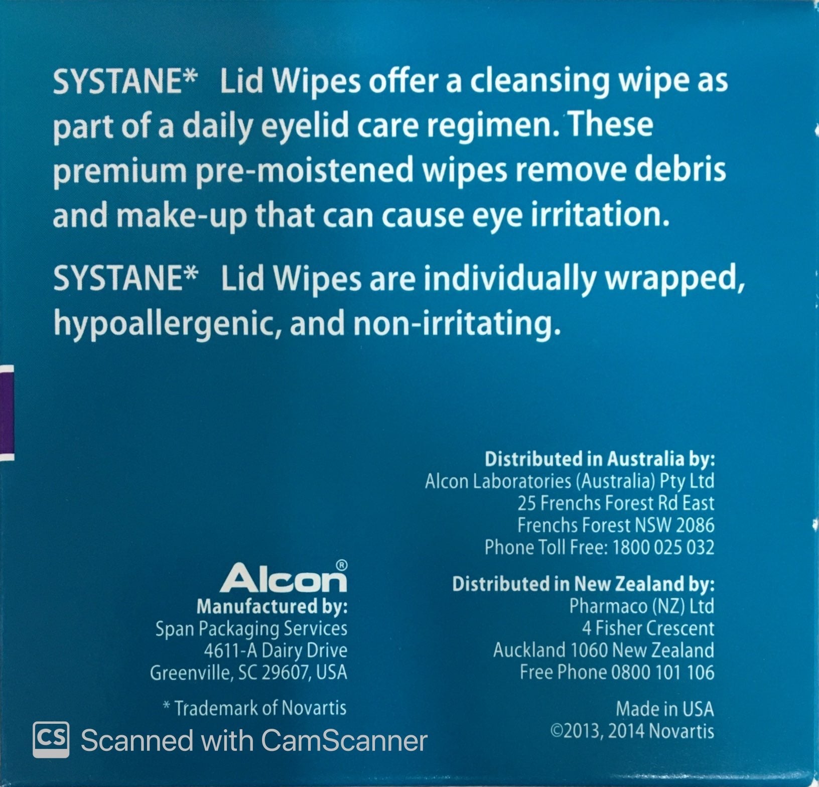 Systane Eye Lid Cleansing Wipes 30 pack issues,Systane Eye Lid Cleansing Wipes 30 pack