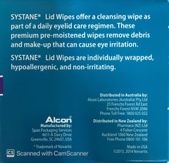 Systane Eye Lid Cleansing Wipes 30 pack issues,Systane Eye Lid Cleansing Wipes 30 pack
