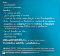Systane Eye Lid Cleansing Wipes 30 pack issues,Systane Eye Lid Cleansing Wipes 30 pack