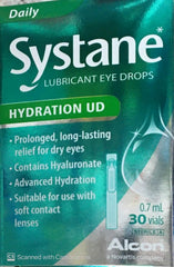 Systane Hydration UD Lubricant Eye Drops 30 x 0.7 ml issues,systane hydration