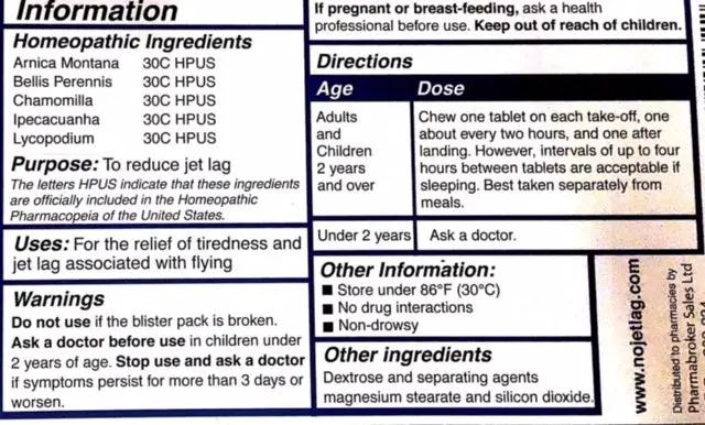 No-Jet-Lag Homeopathic Jet Lag Prevention 32 Tablets issues,jet lag,no jet lag