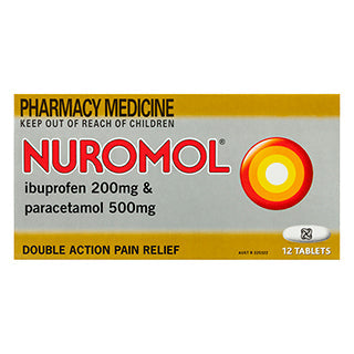 Nuromol Tablets 12 arthritis,back neck shoulder pain,back pain,cramp pain,cramping pain,dental pain,foot pain,ibuprofen,ibuprofen with paracetamol,issues,joint pain,knee pain,leg pain,menstrual pain,muscle pain,nuromol,osteoarthritis,pain,pain and fever,p