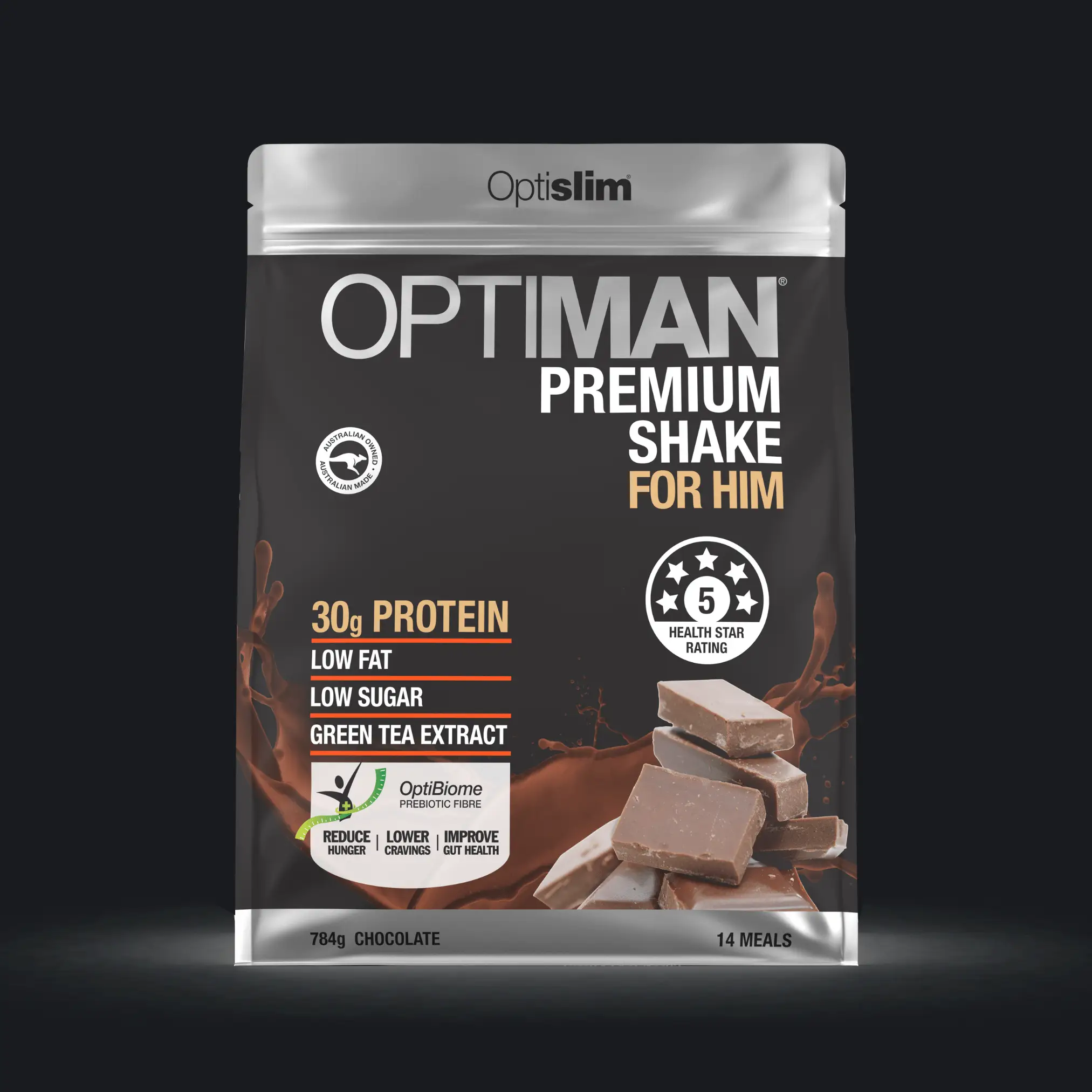 OptiMan Premium Shake Chocolate 784g