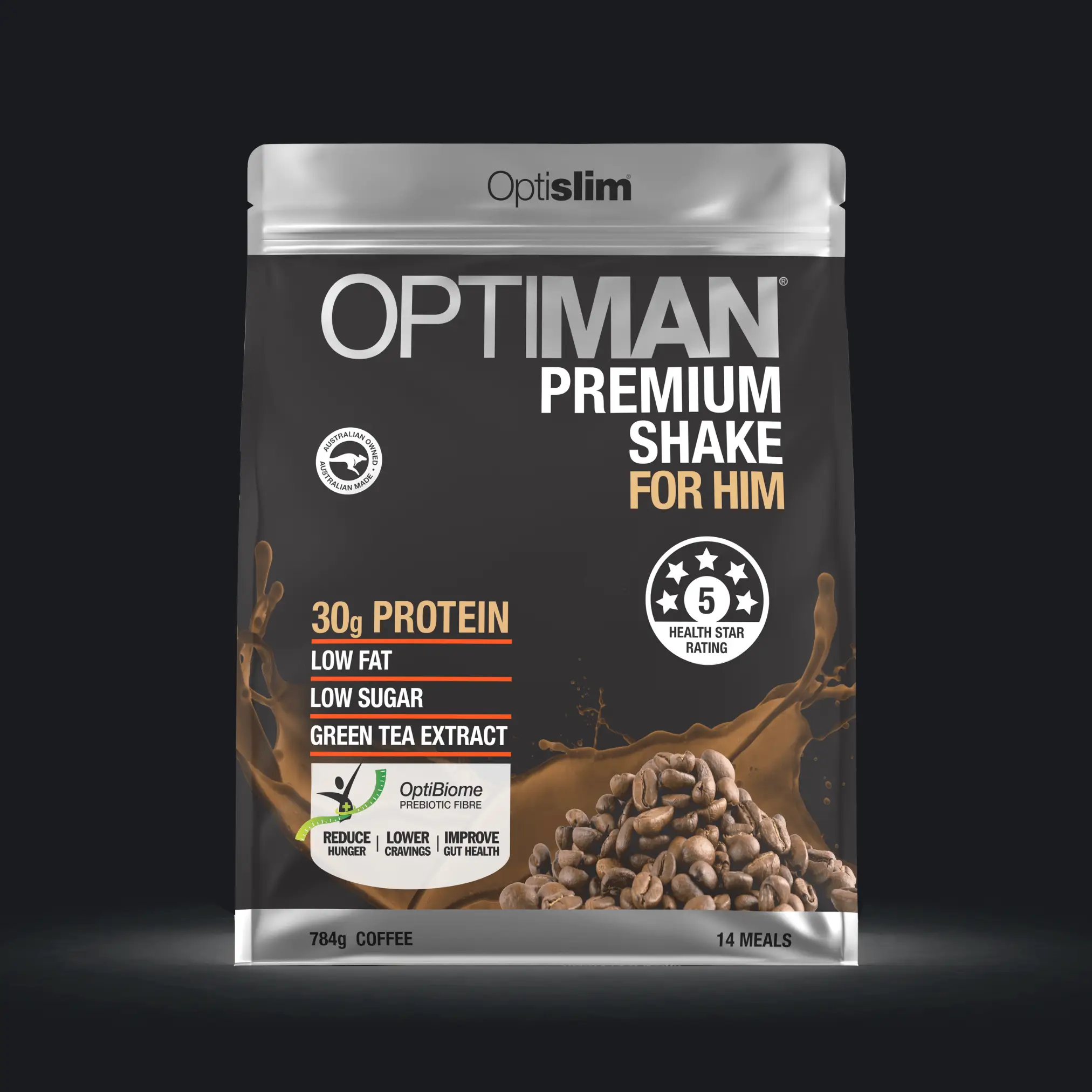 OptiMan Premium Shake Coffee 784g