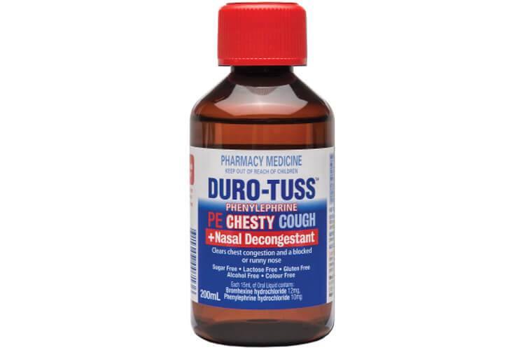 Duro Tuss PE Chesty Cough + Nasal Decongestant Liquid 200ml chesty cough,cough liquid,decongestant,duro tuss,durotuss,issues