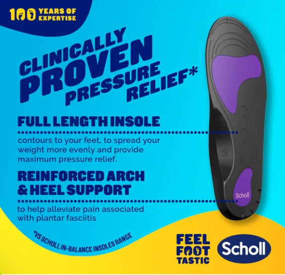 Scholl In-Balance Pain Relief Plantar Fasciitis Orthotics - Small