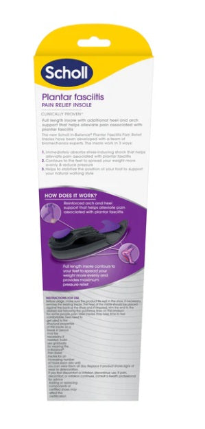 Scholl In-Balance Pain Relief Plantar Fasciitis Orthotics - Large