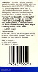 Poly Tears Lubricating Eye Drops For Dry & Irritated Eyes 15ml issues,lubricatinf eye drops,lubricating,lubricating eye drops,poly tears