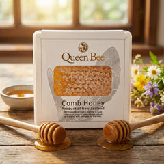 QB Comb Honey Natural Enzymes For Immune Support Product Of New Zealand Comb Honey 320g