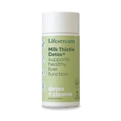 Lifestream Milk Thistle Detox 60 Vcaps Supports Healthy Liver Function Dietary Supplement
