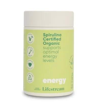 Lifestream Spirulina Certified Organic Supports Optimal Energy Levels Herbal Supplement
