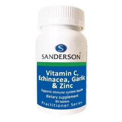 Sanderson Vitamin C Echinacea Garlic & Zinc 90 Tablets
