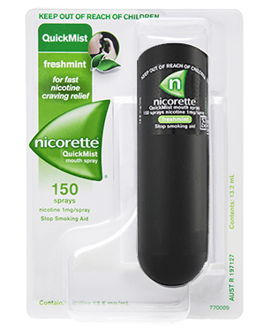 Nicorette Fresh Mint Spray 150 Sprays - Fast Relief from Cravings cravings relief,Fresh Mint Spray,Nicorette,nicotine spray,optimized