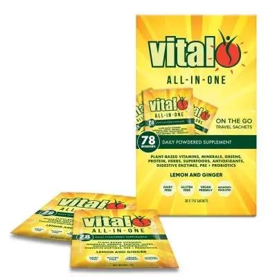 Vital All In One Lemon & Ginger Sachet Travel Box