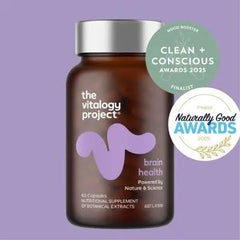The Vitalogy Project Brain Health Supports Mental Wellness Herbal Supplement 60 Capsules