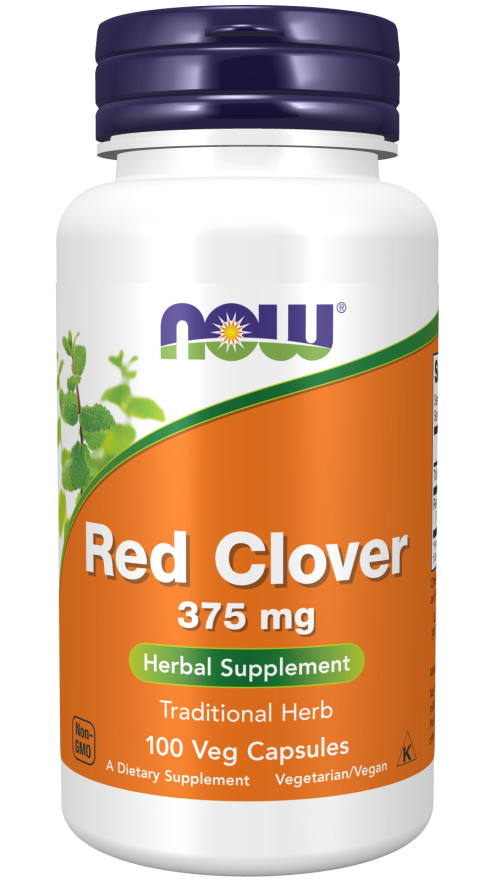now Red Clover 375 mg Veg Capsules 100 issues,Now Products,Now supplements,Now Vitamins