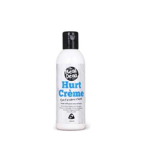Real Deal Hurt Creme 100ml afterburner sunburn,anti flamme,arnica,bruises,bumps,calendula,deep heat,dencorub,Echinacea,inflammation,issues,Peppermint oil,post-surgery,real deal,sprains,stings,strains,sunburn