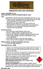 Regaine Men's Extra Strength Minoxidil 5% for hereditary hair loss treatment, focused on mens minoxidil 5% treatment.