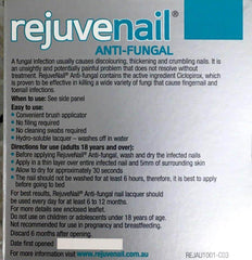 Rejuvenail Anti-Fungal Nail Laquer 6.6ml Pharmacy Medicine Quantity Restriction (4) ciclopirox,fungal nail infection,issues,rejuvenail