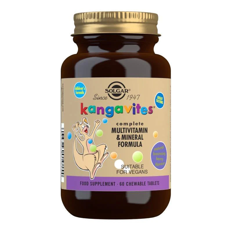 KANGAVITES BOUNCING BERRY COMPLETE MULTIVITAMIN AND MINERAL FORMULA CHEWABLE TABLETS
