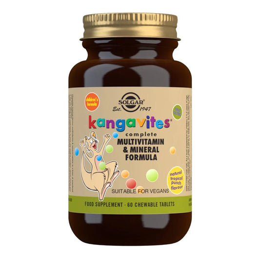 KANGAVITES TROPICAL PUNCH COMPLETE MULTIVITAMIN AND MINERAL FORMULA 60 CHEWABLE TABLETS