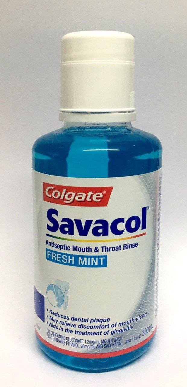 Colgate Savacol Mouthwash Fresh Mint 300ml chlorhexidine,colgate,issues,moutwash,savacol