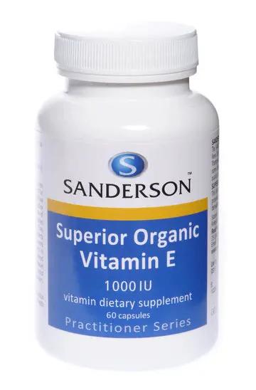 Superior Organic Vitamin E 1000iu (mixed tocopherols) 60 Capsules issues,sanderson,Sanderson Children's Health,Sanderson kids,Sanderson vitamins,vitamin e