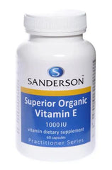 Superior Organic Vitamin E 1000iu (mixed tocopherols) 60 Capsules issues,sanderson,Sanderson Children's Health,Sanderson kids,Sanderson vitamins,vitamin e