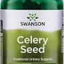 Swanson celery seed supplement for urinary health 500mg 180 capsules bottle image.