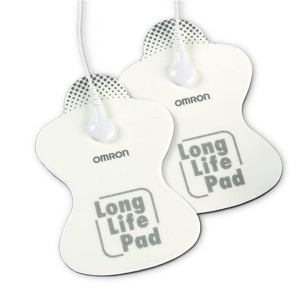Omron long life TENS pads for pain relief, featuring durable and comfortable design, compatible with various TENS units.