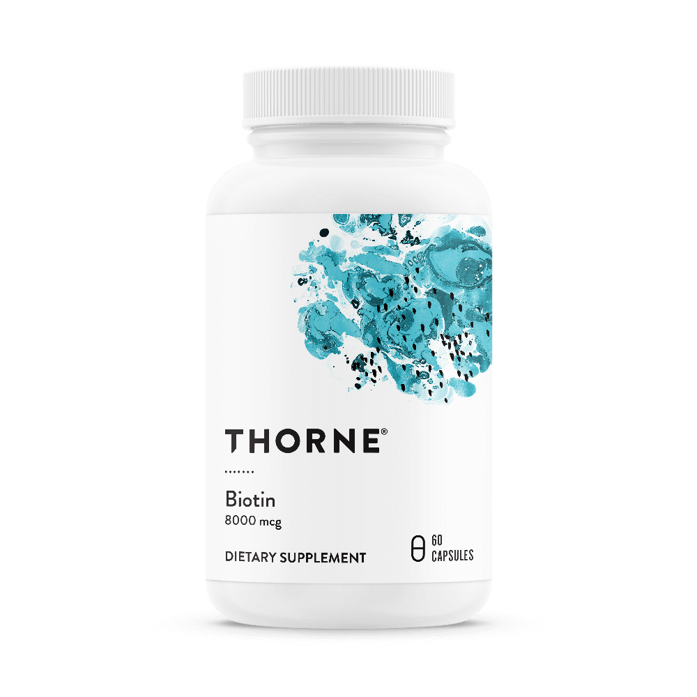 Thorne Biotin 60 Capsules Beauty Infusion with Biotin Powde,biotin,biotin and collagen conditioner,biotin and collagen shampoo,Biotin extra strength,glucose metabolism,issues,liver,liver cleanse,liver detox,liver guard,liver health,liver support,solar bio