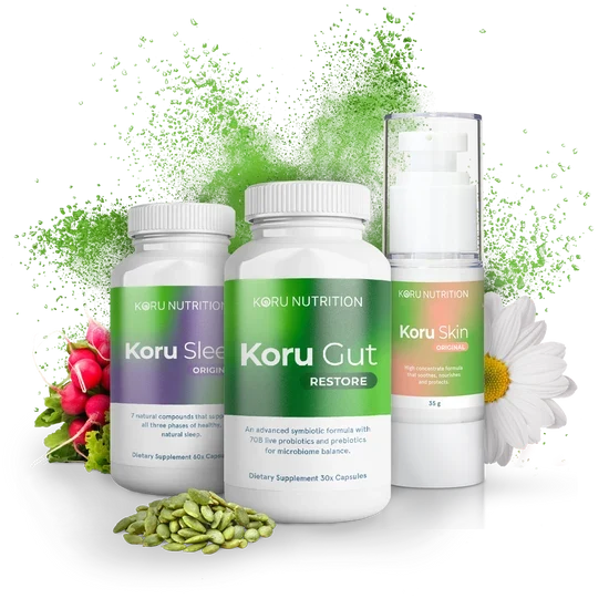 Koru Nutrition Sleep Pack | Restful Sleep & Immune Support | Supplement Bundle | Protect 1 Mo, Sleep 1 Mo, Vitamin C 2 Mo