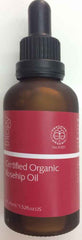 Trilogy Certified Organic Rosehip Oil 45ml bottle showcasing pure organic rosehip oil for skin nourishment.