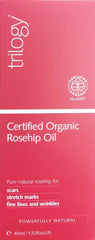 Trilogy Certified Organic Rosehip Oil 45ml - Pure Organic Rosehip Oil for scars, stretch marks, and skin health.