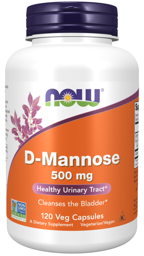 now D-Mannose 500 mg 120 Veg Capsules cranberry urinary tract health,issues,mannose,Now,Now Products,Now suppl,Now supplements,urinary,Urinary Tract,Urinary tract health