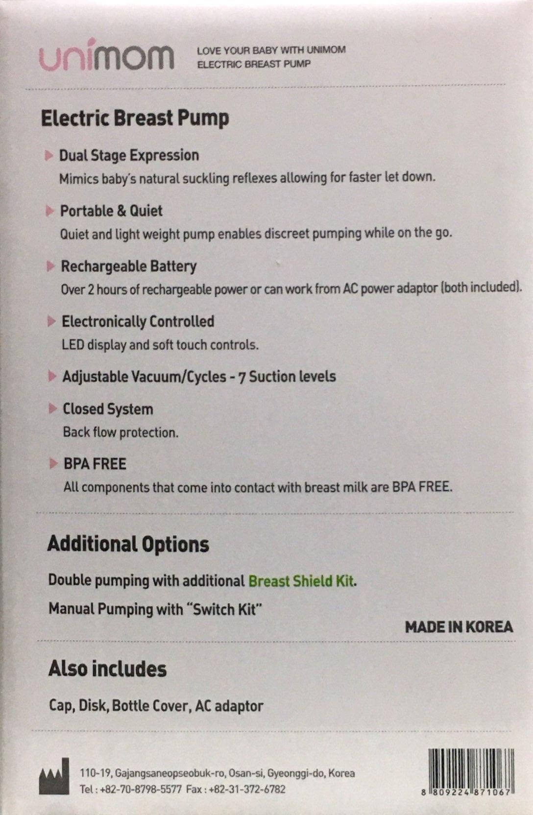 Unimom Allegro Electric Breast Pump issues