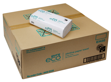 PUREeco Slimline Hand Towel 225x230mm