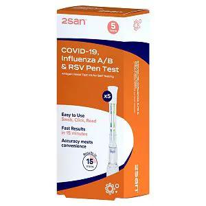 2San Covid-19 Influenza A/B & RSV 4in1 Pen Test 5 Pack