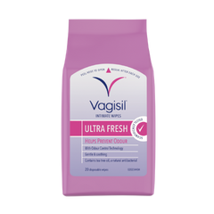 Vagisil Intimate Wipes Fresh Plus 20 Count feminine hygiene,fresh wipes,intimate wipes,optimized,portable wipes,Vagisil wipes