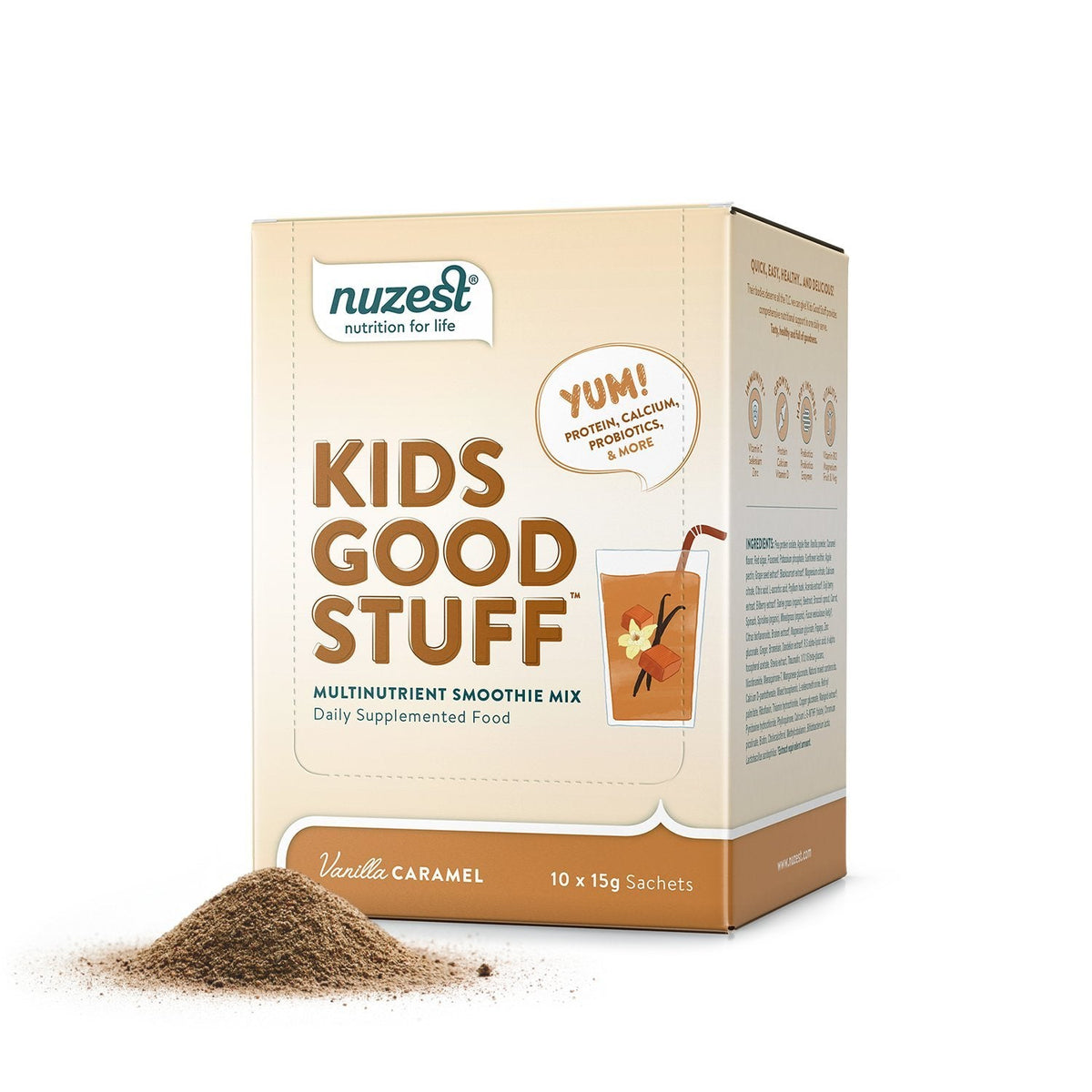 Nuzest Kids Good Stuff 10 Sachets Vanilla Caramel adult probiotics,better price than chemist warehouse,cheaper than bargain chemist,cheaper than chemist warehouse,cheaper than HEALTH NZ,cheaper than Net Pharmacy,cheaper than NZ HEALTHSTORE,cheaper than ph